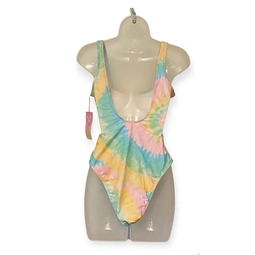 Stoney Clover Lane Women’s Pastel Tie Dyed One-Piece Swimsuit Size Small (4/6)